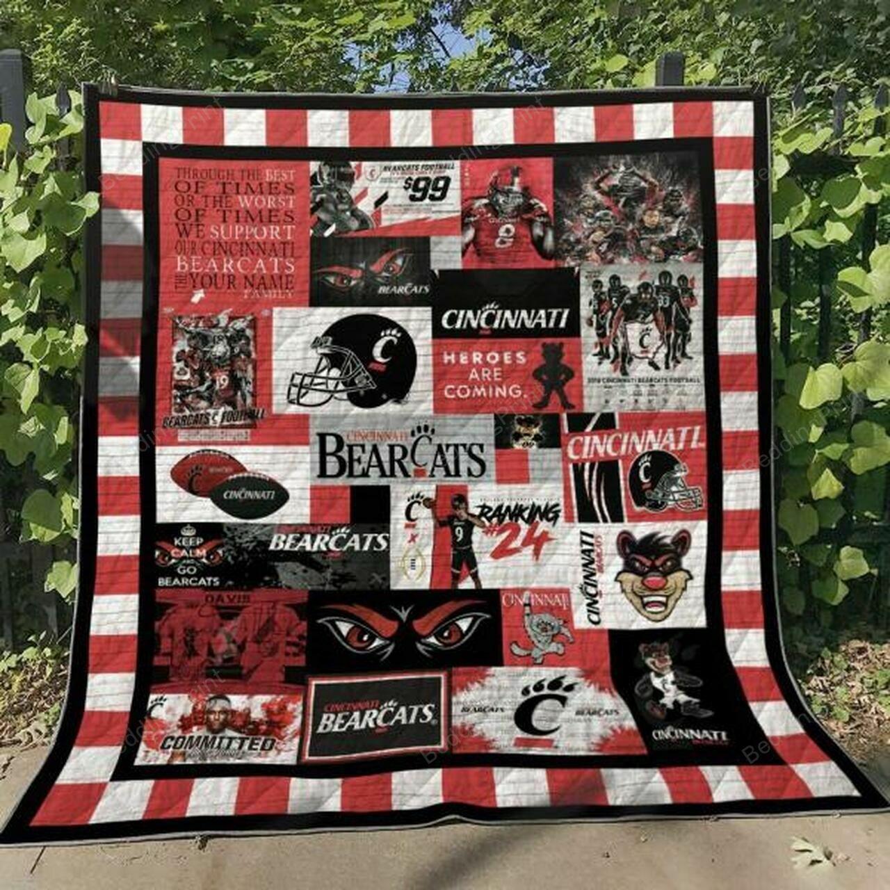 Ncaa Cincinnati Bear Quilt Blanket #1059