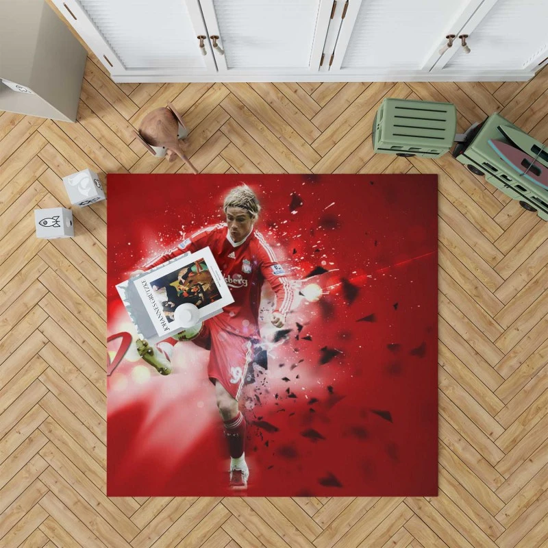 Fernando Torres Popular Liverpool Player Rug