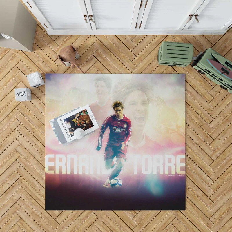 Fernando Torres English League Soccer Player Rug