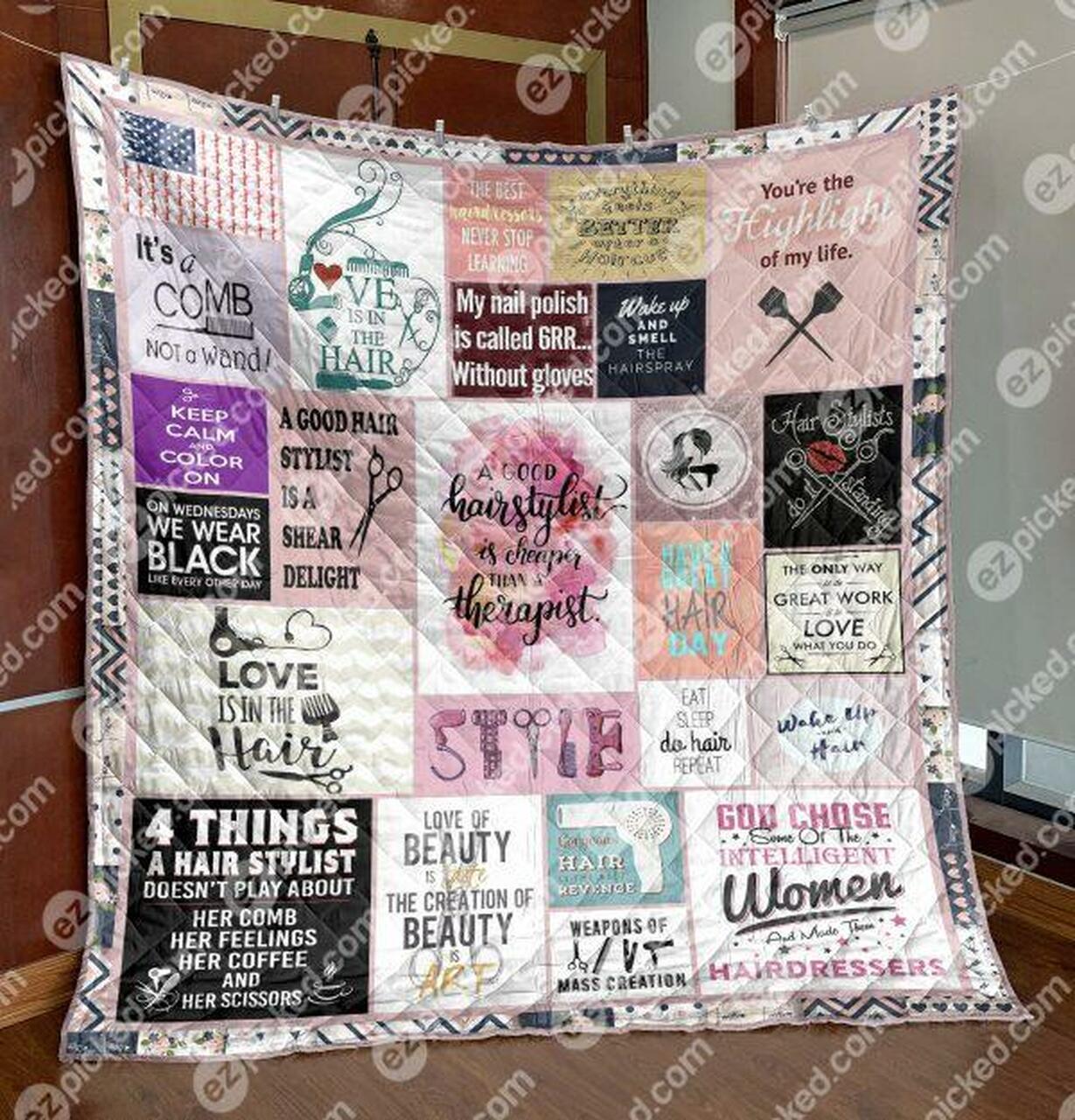 Lov In The Hair Quilt Blanket Ytp0 Quilt