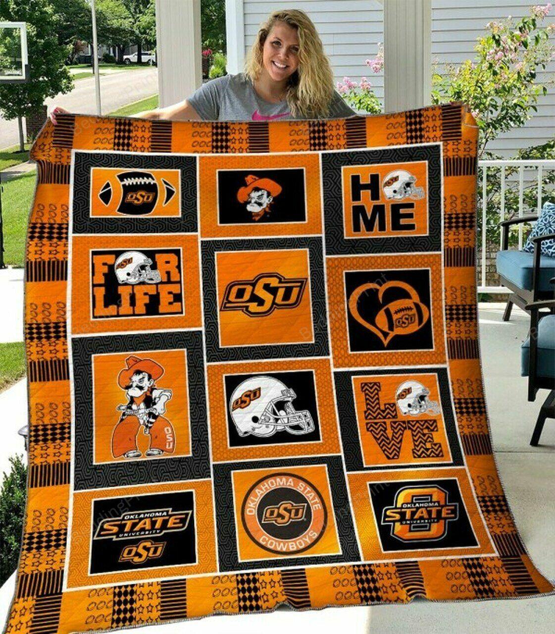 Ncaa Oklahotate Cow Quilt Blanket #357