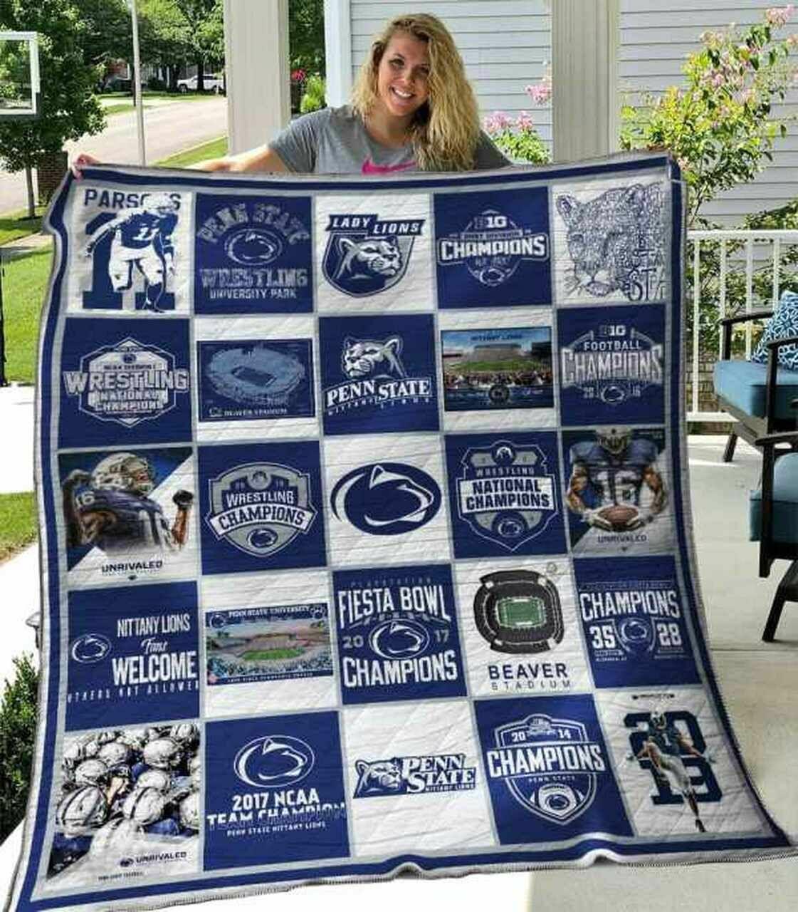 Ncaa Petate Nittany L Quilt Blanket #528