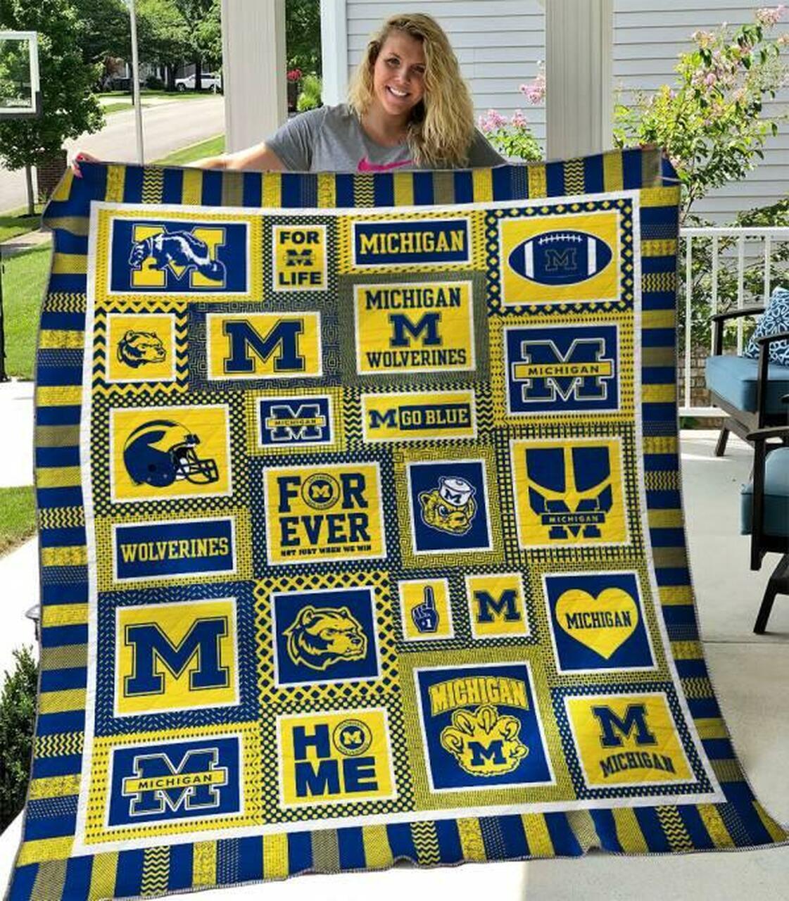 Michigan Wolver Quilt Blanket Limited Quilt Blanket
