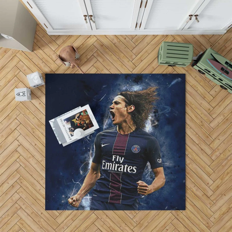 Edinson Cavani Classic Psg Football Player Rug