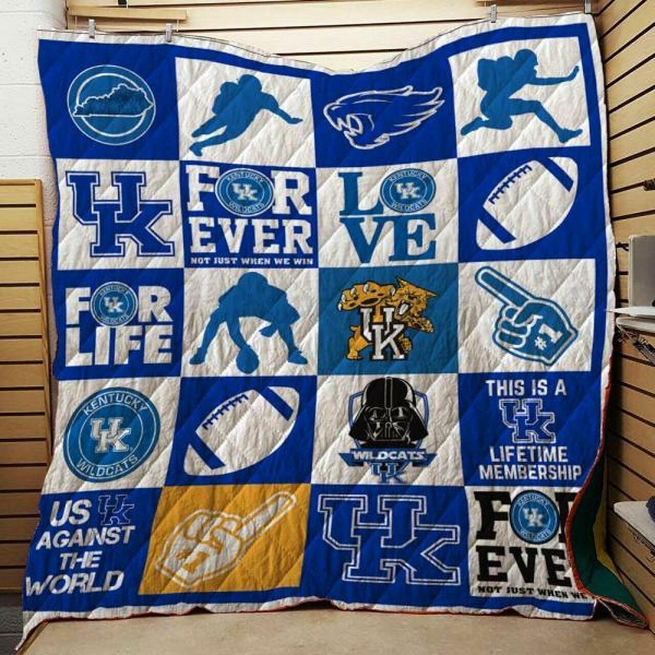 Ncaa Kentucky Wild Quilt Blanket #885