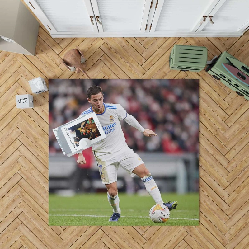 Real Madrid Star Football Player Eden Hazard Rug