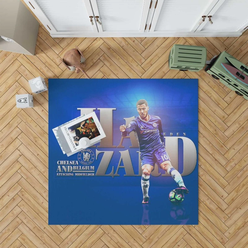 Eden Hazard Chelsea Star Player Rug