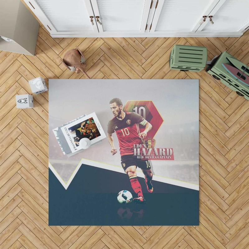 Eden Hazard Belgium Star Player Rug