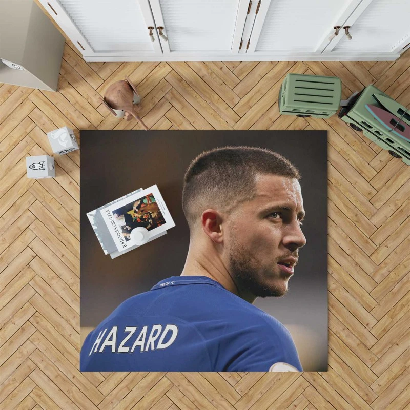 Eden Hazard Awesome Captain In Belgium Rug
