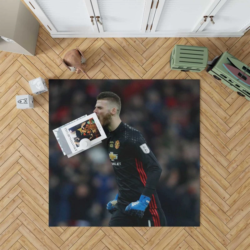 David De Gea In Black Jersey Rug