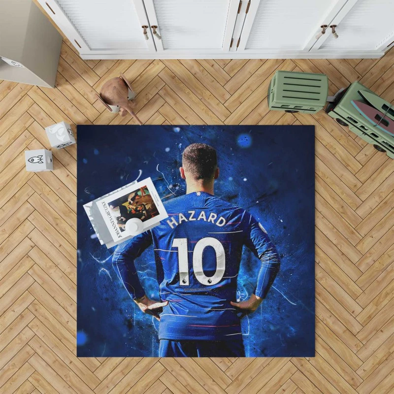 Eden Hazard In Number Ten Jersey Rug