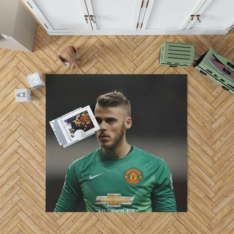 David De Gea Strong Man United Football Player Rug