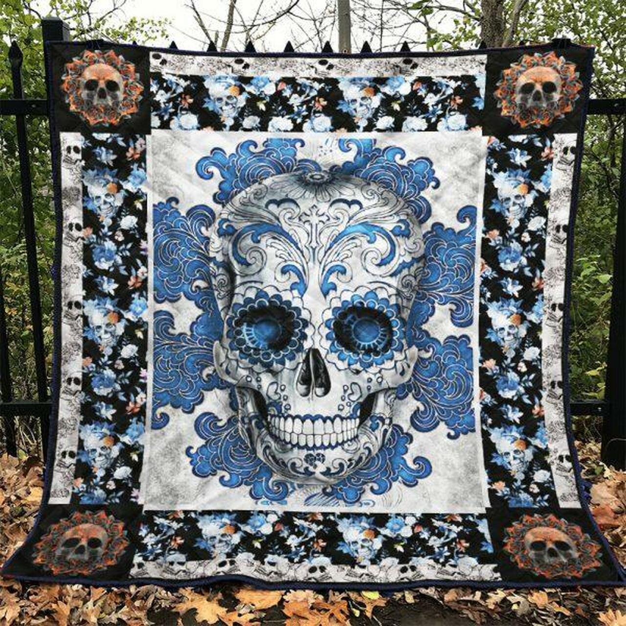 Skull Quilt Blanket Ver 65 Quilt