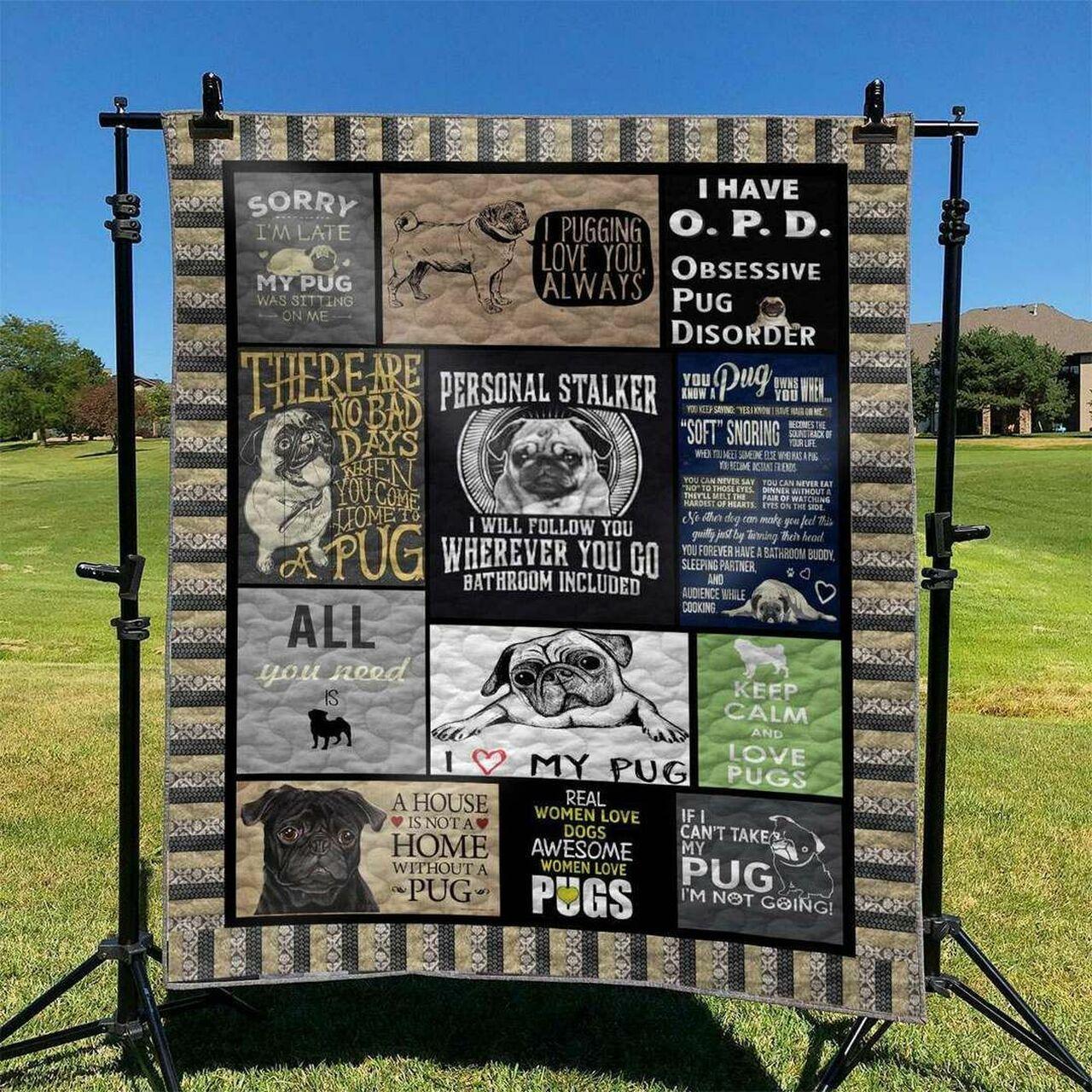 Pug Td2809750 Quilt Blanket