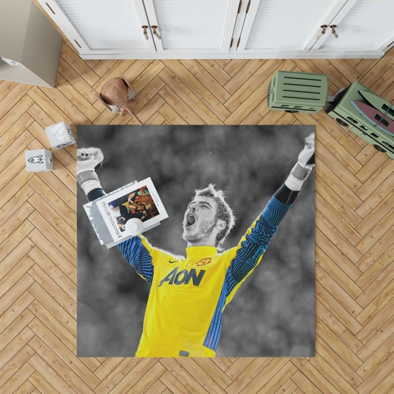 David De Gea Popular Man United Football Player Rug