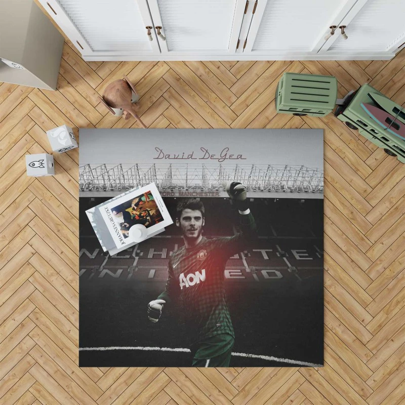 David De Gea Exciting Spanish Football Player Rug