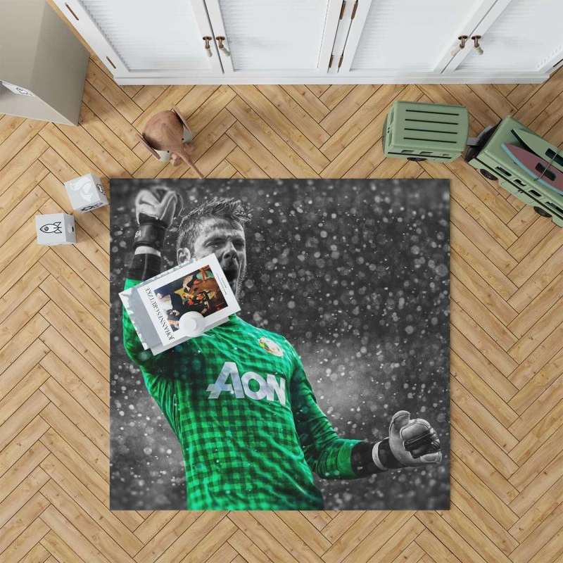David De Gea Spanish Football Player Rug