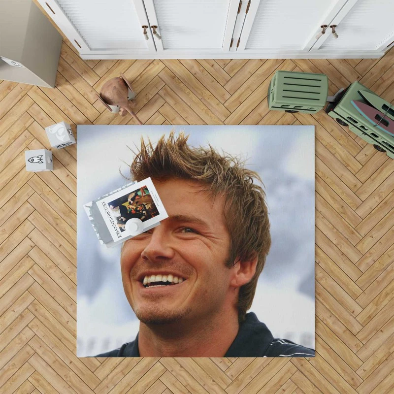 David Beckham English Football Player Rug