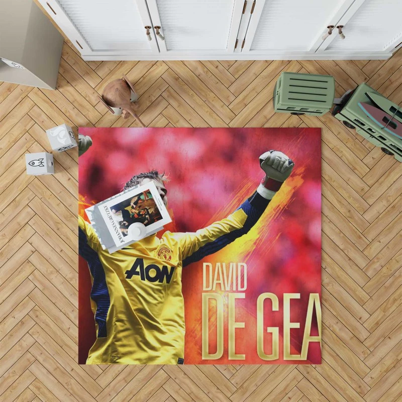 David De Gea Powerfull Spanish Football Player Rug