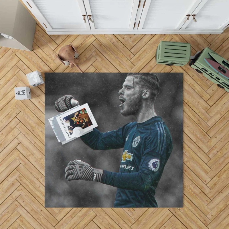 David De Gea Professional Spanish Football Player Rug