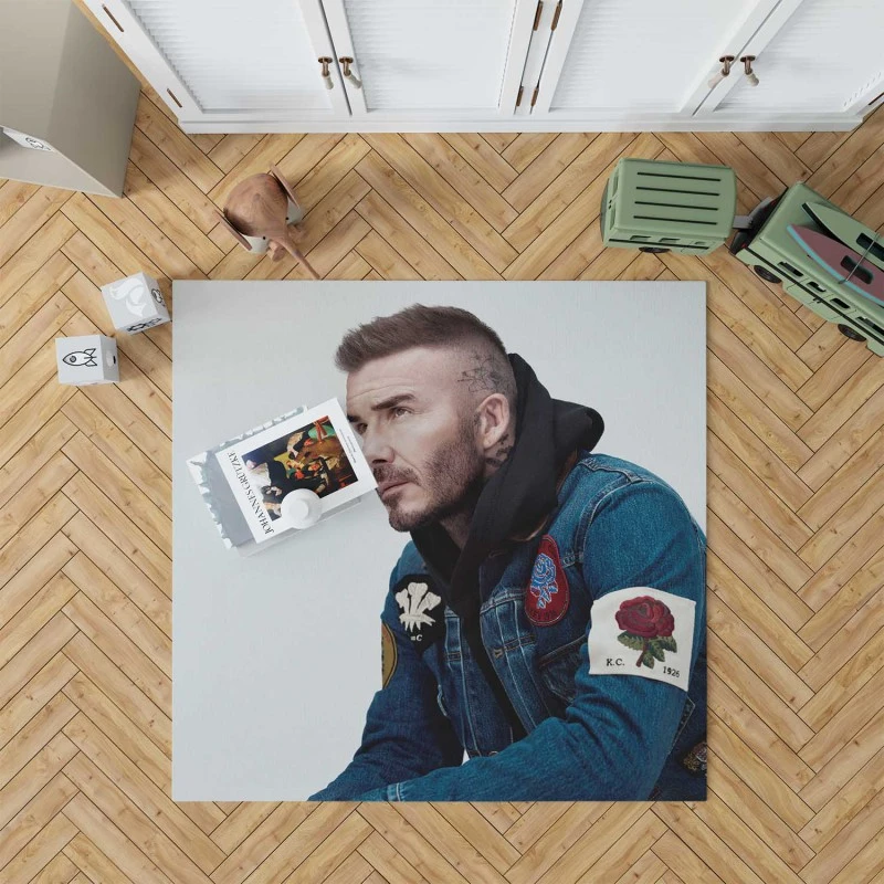 David Robert Joseph Beckham Football Player Rug