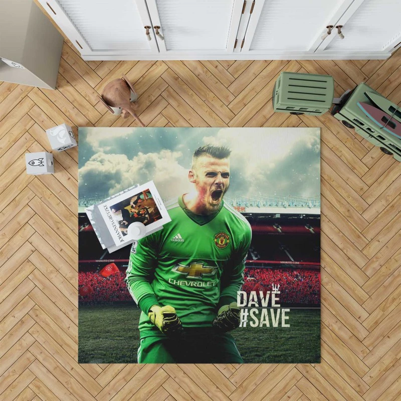 David De Gea Famous Man United Football Player Rug