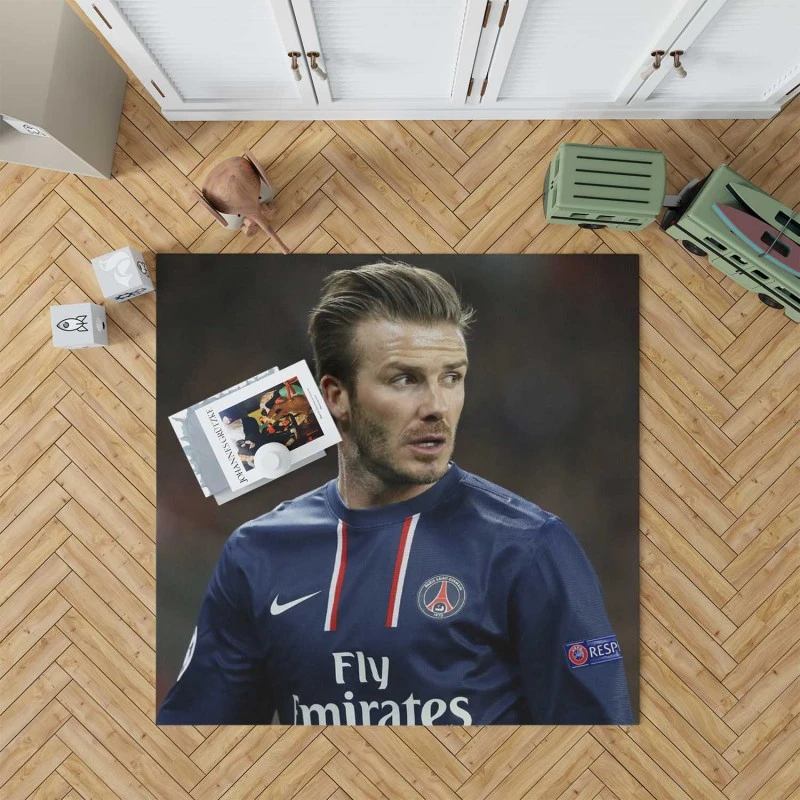 David Beckham Sensational Psg Football Player Rug