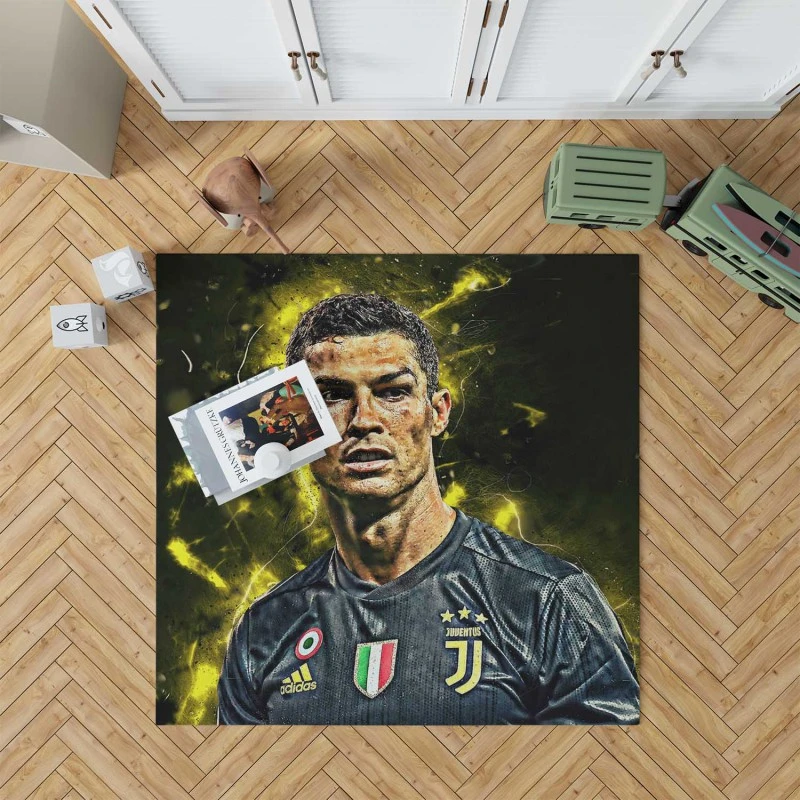 European Cups Footballer Player Cristiano Ronaldo Rug