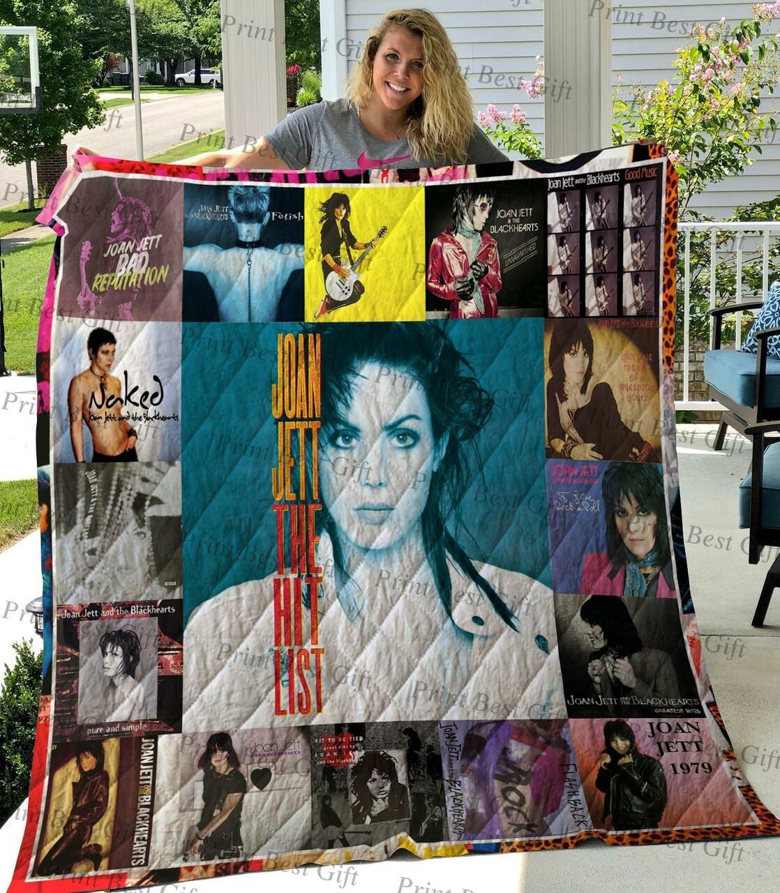 M310749 Joan Jett2 Quilt Blanket Quilt