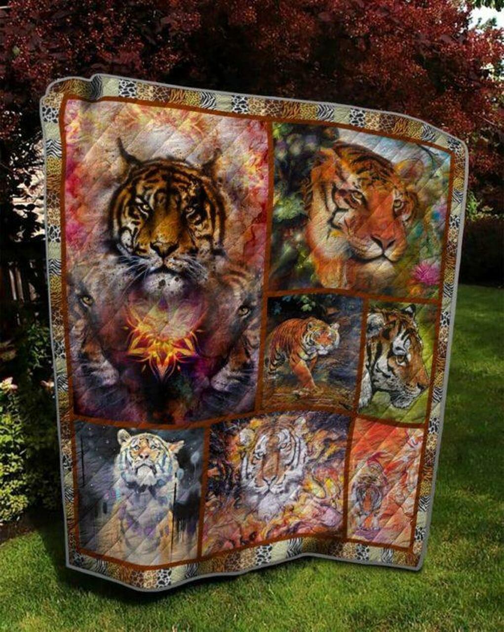 Hunt Tiger Quilt Blanket Quilt