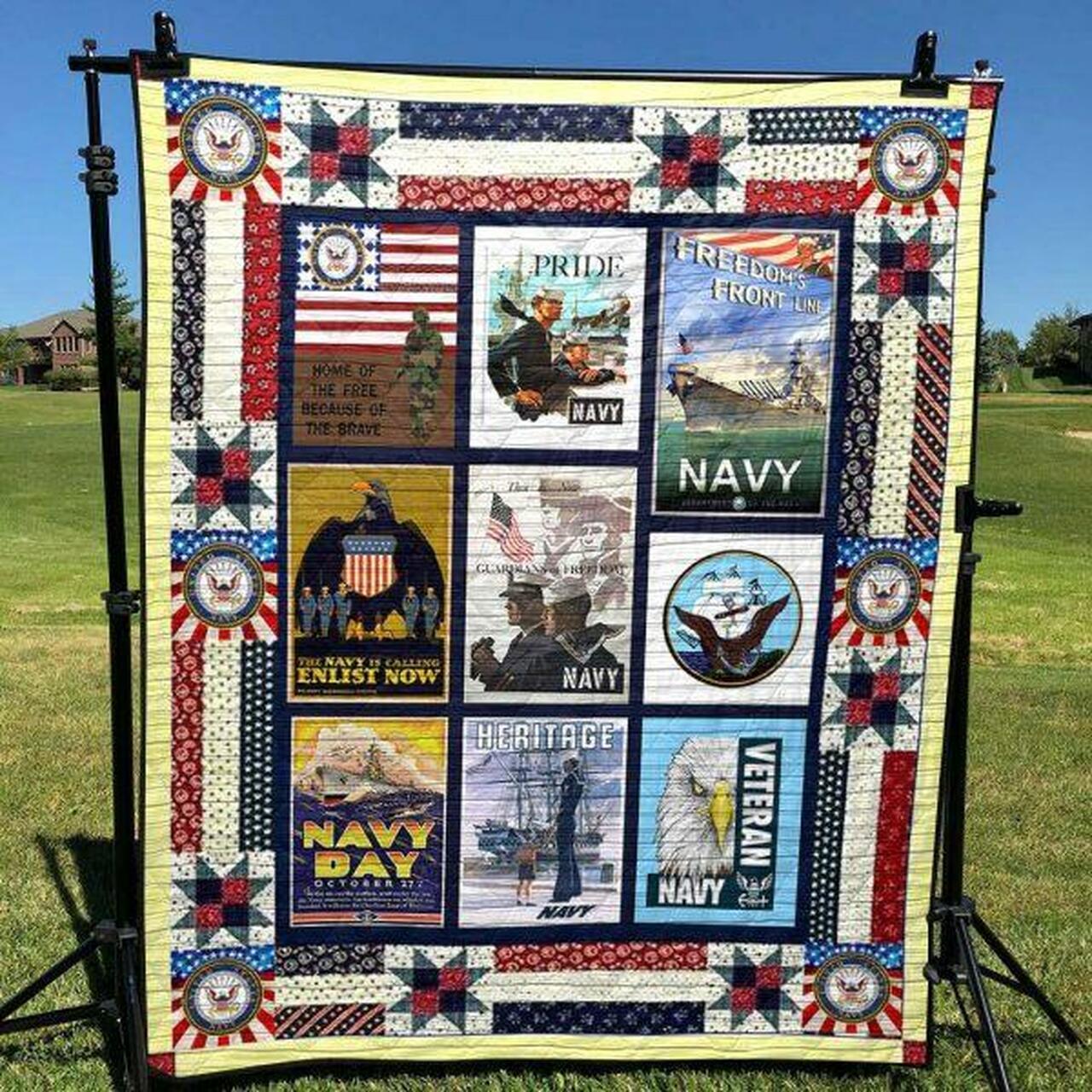 Us Navy Quilt Blanket Lk08 Quilt