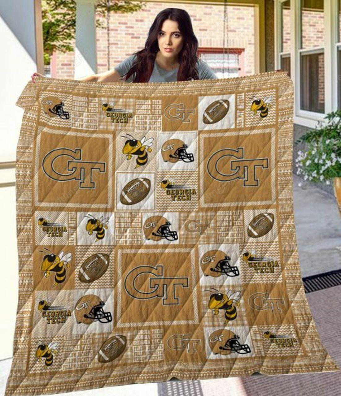 Ncaa Georgia Tech Yellow Jac Quilt Blanket #89