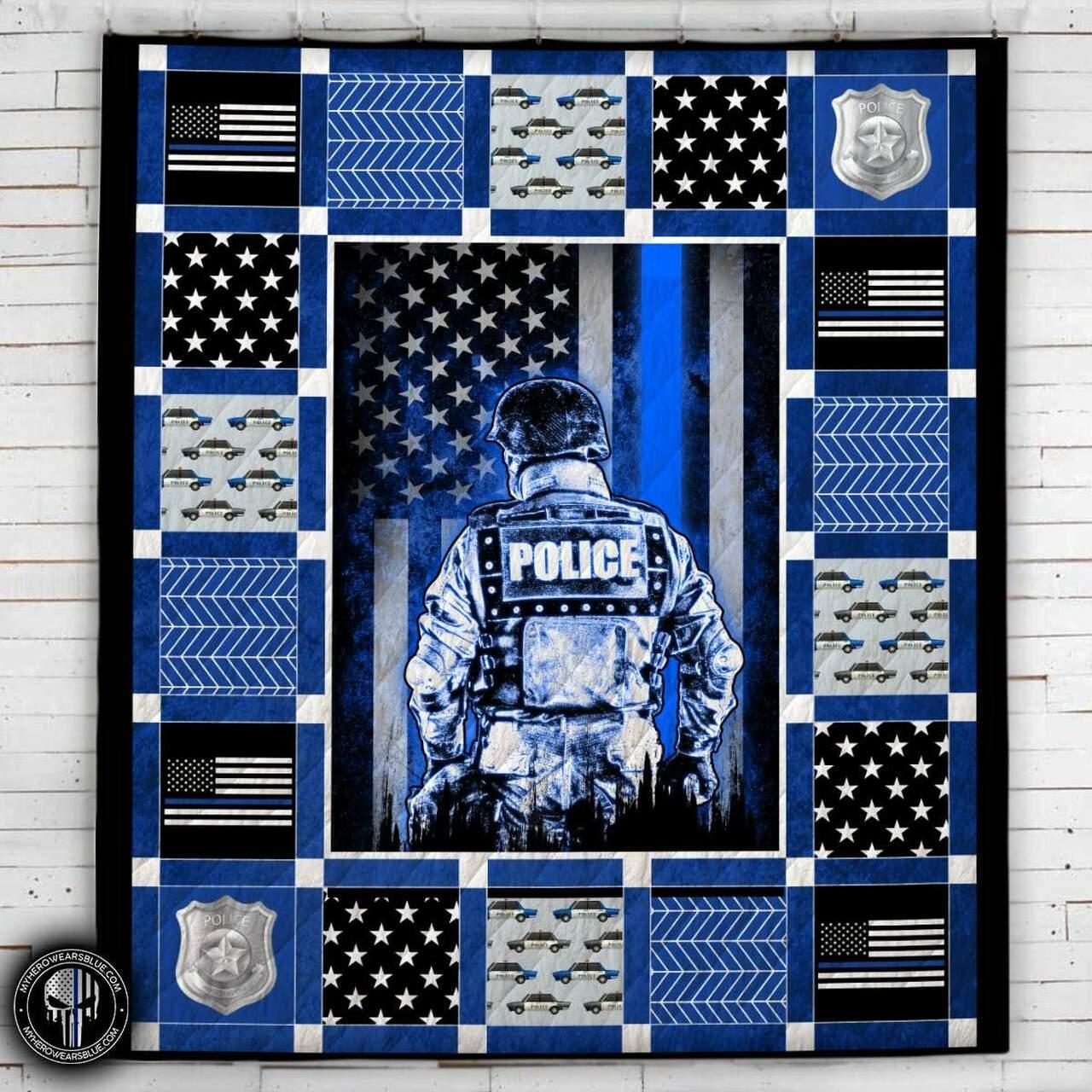 Police Officuit And Police Th Blanket Quilt