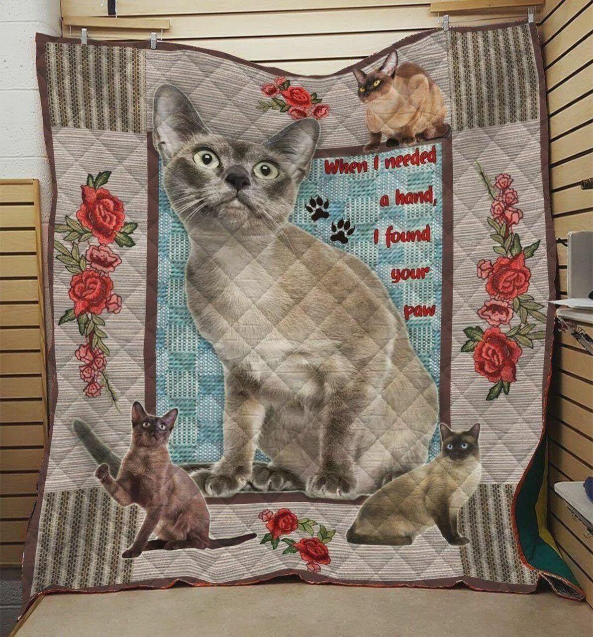 Tonke Cat I Found Your Paw Quilt Blanket Greattomized G For Birthday C Thgiving