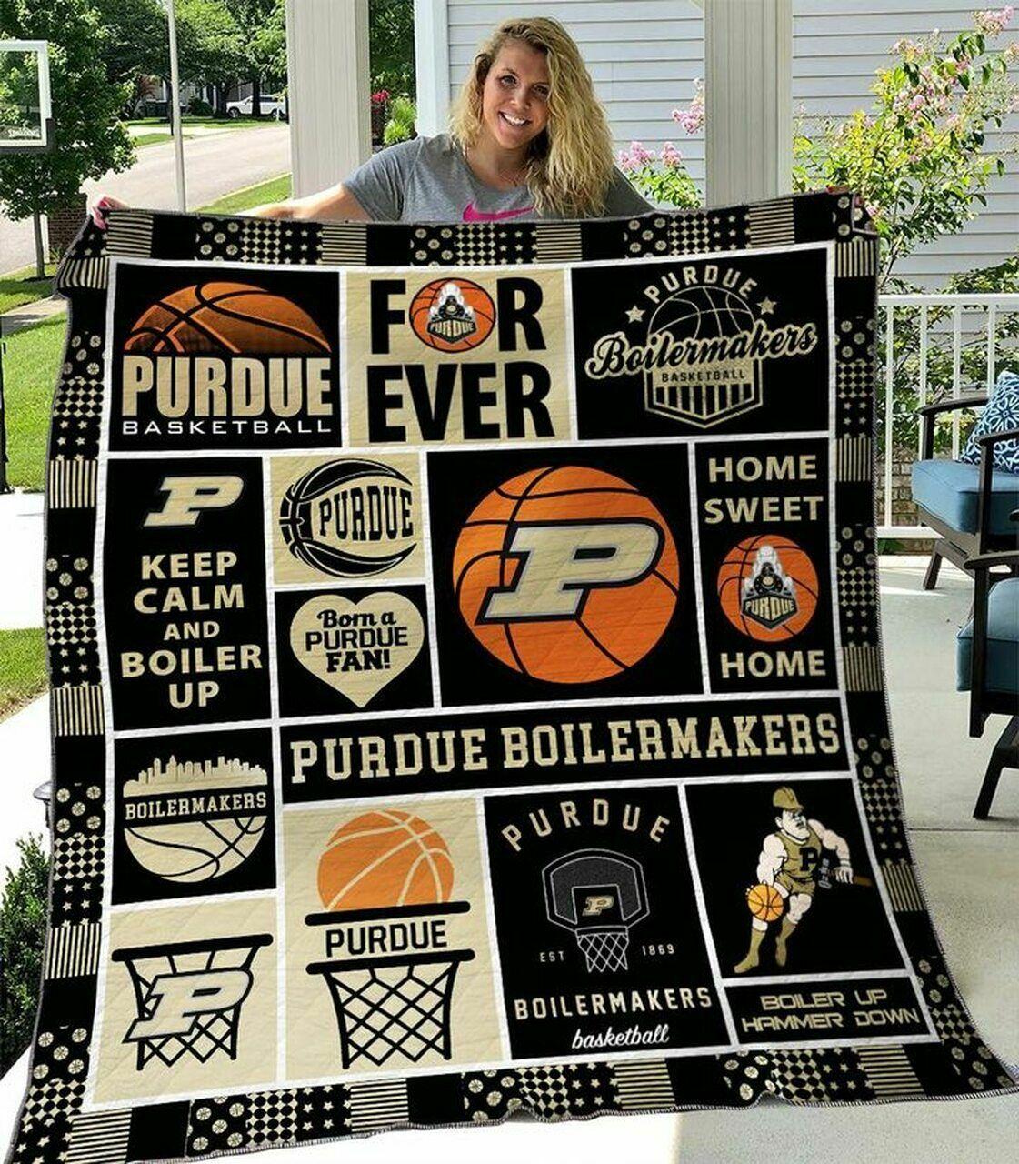 Ncaa Purdue Boilerma Quilt Blanket #556