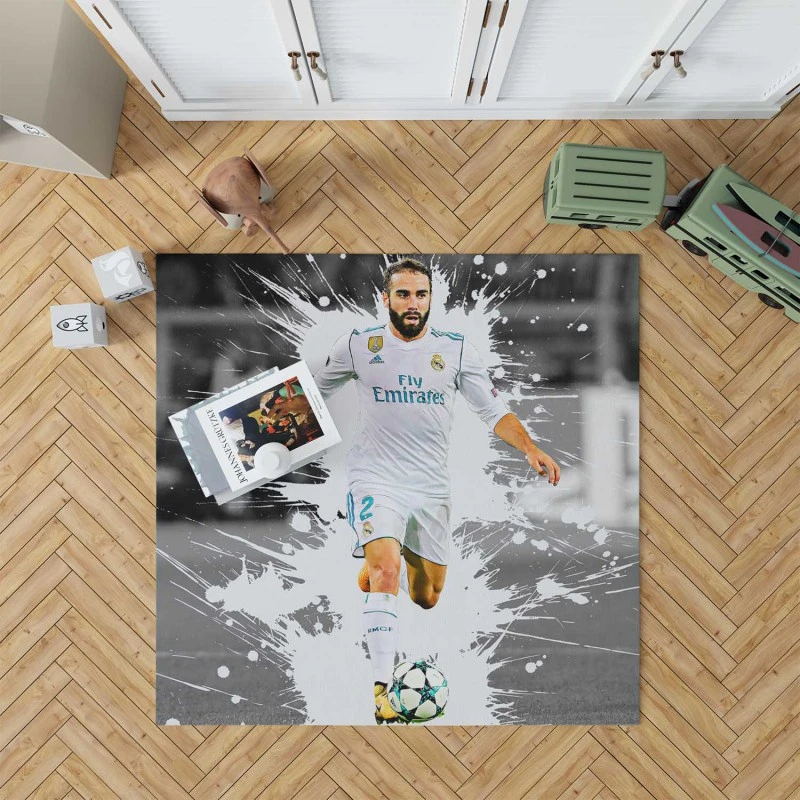 Dani Carvajal Popular Real Madrid Football Player Rug