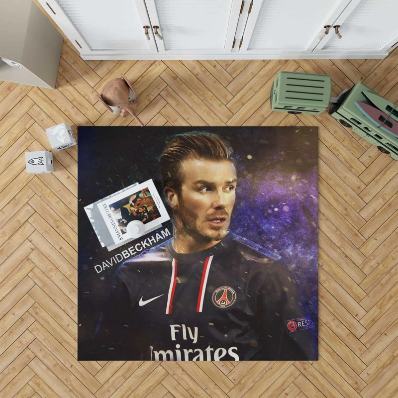 Popular Psg Football Player David Beckham Rug