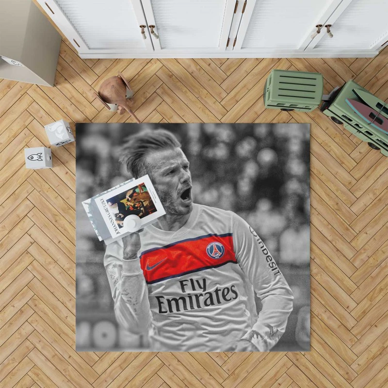 David Beckham In Psg Rug