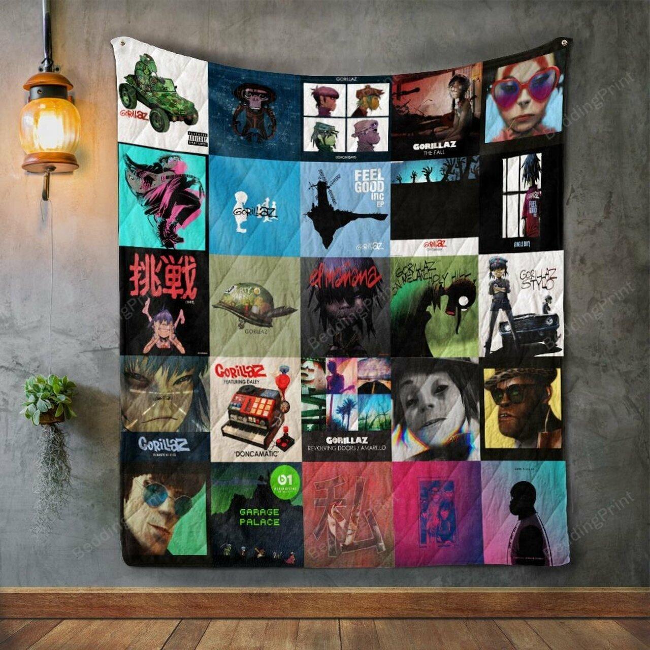 Gorillaz Album Co Quilt Blanket