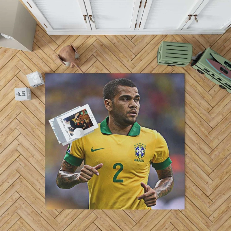 Exellent Football Player Dani Alves Rug