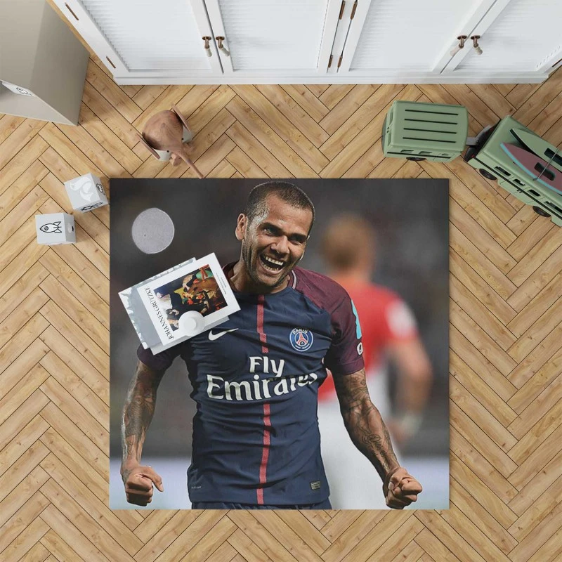 Strong Barcelona Football Player Dani Alves Rug