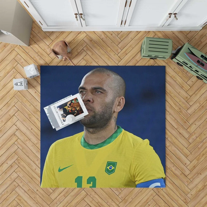 Dani Alves Brazilian Professional Football Player Rug