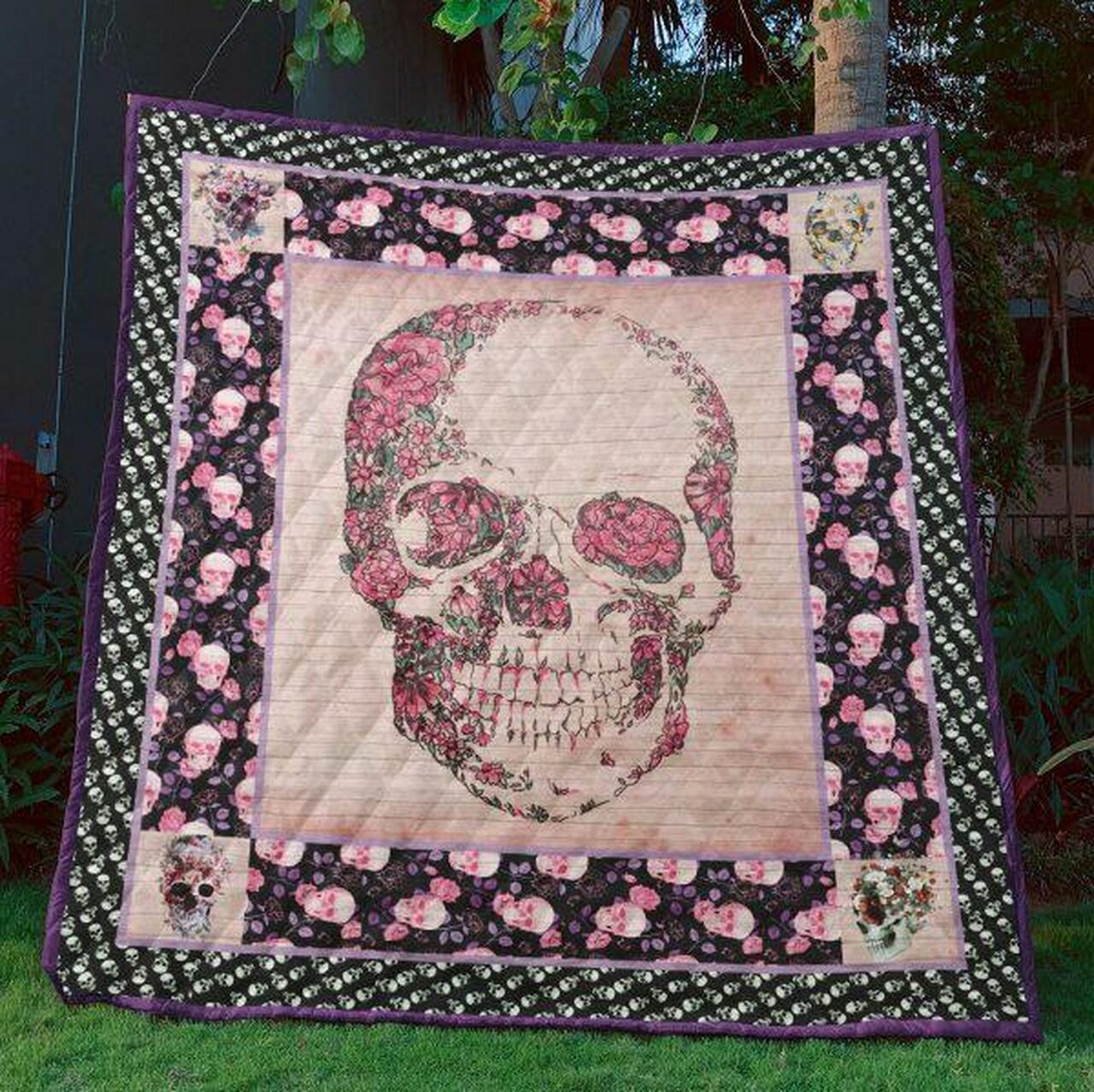 Skull Quilt Blanket Ver 67 Quilt