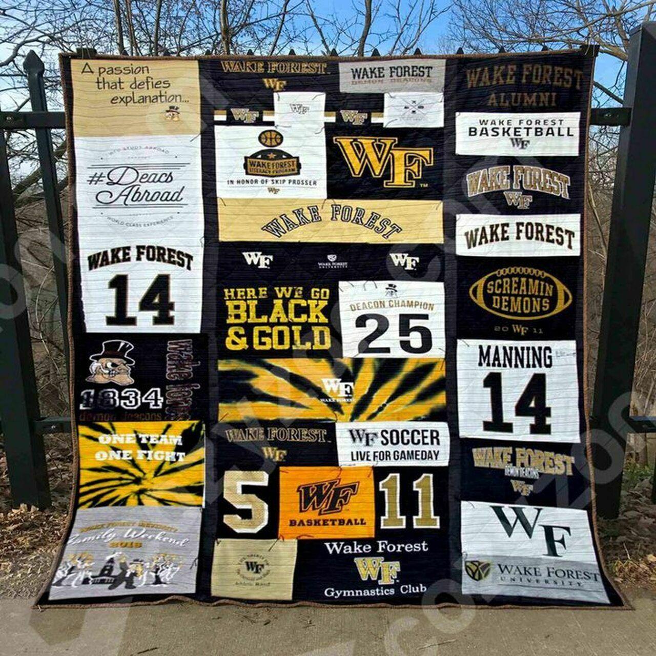 Ncaa Wake Ft Demon Dea Quilt Blanket #273