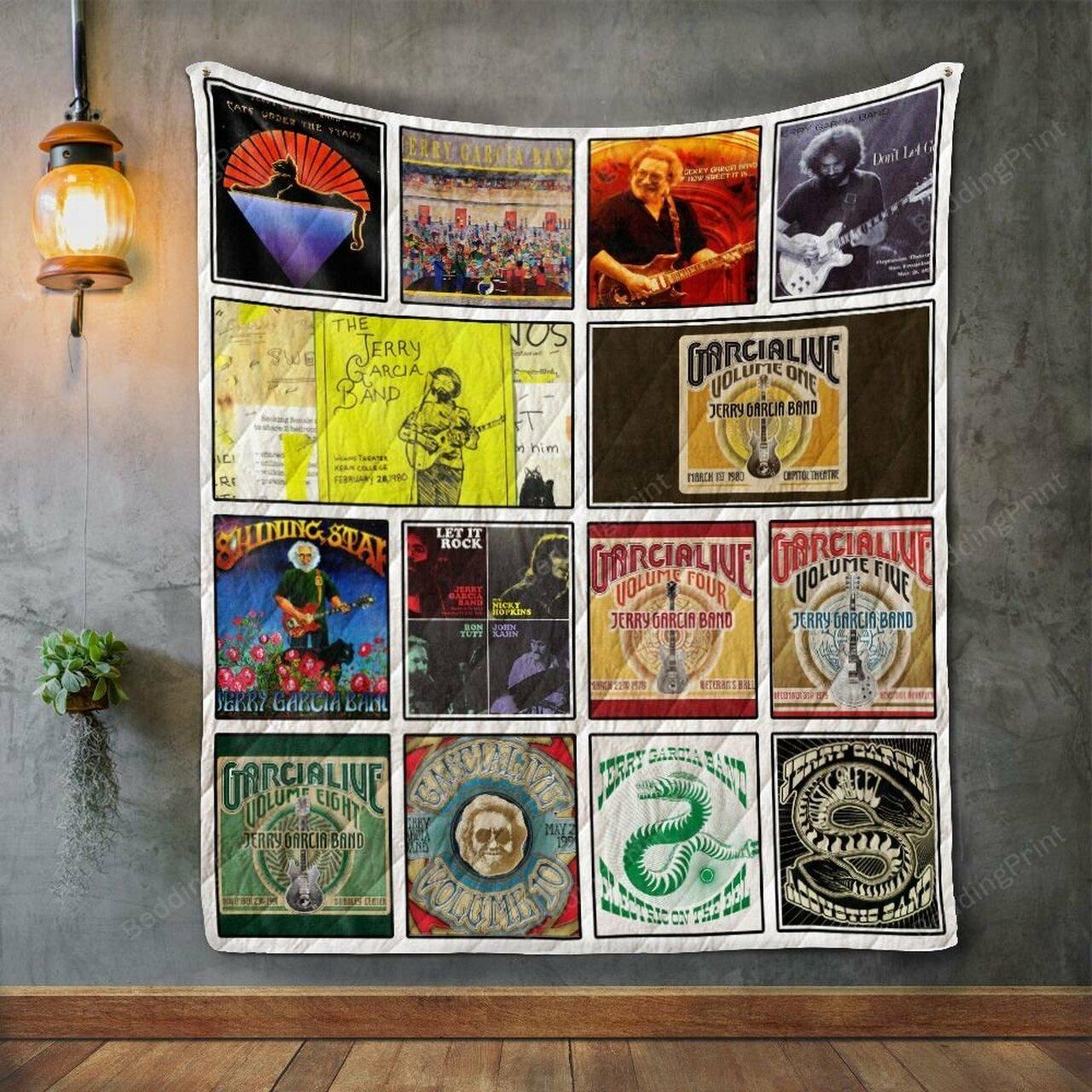 Jerry Garcia Atic Band Album Co Quilt Blanket