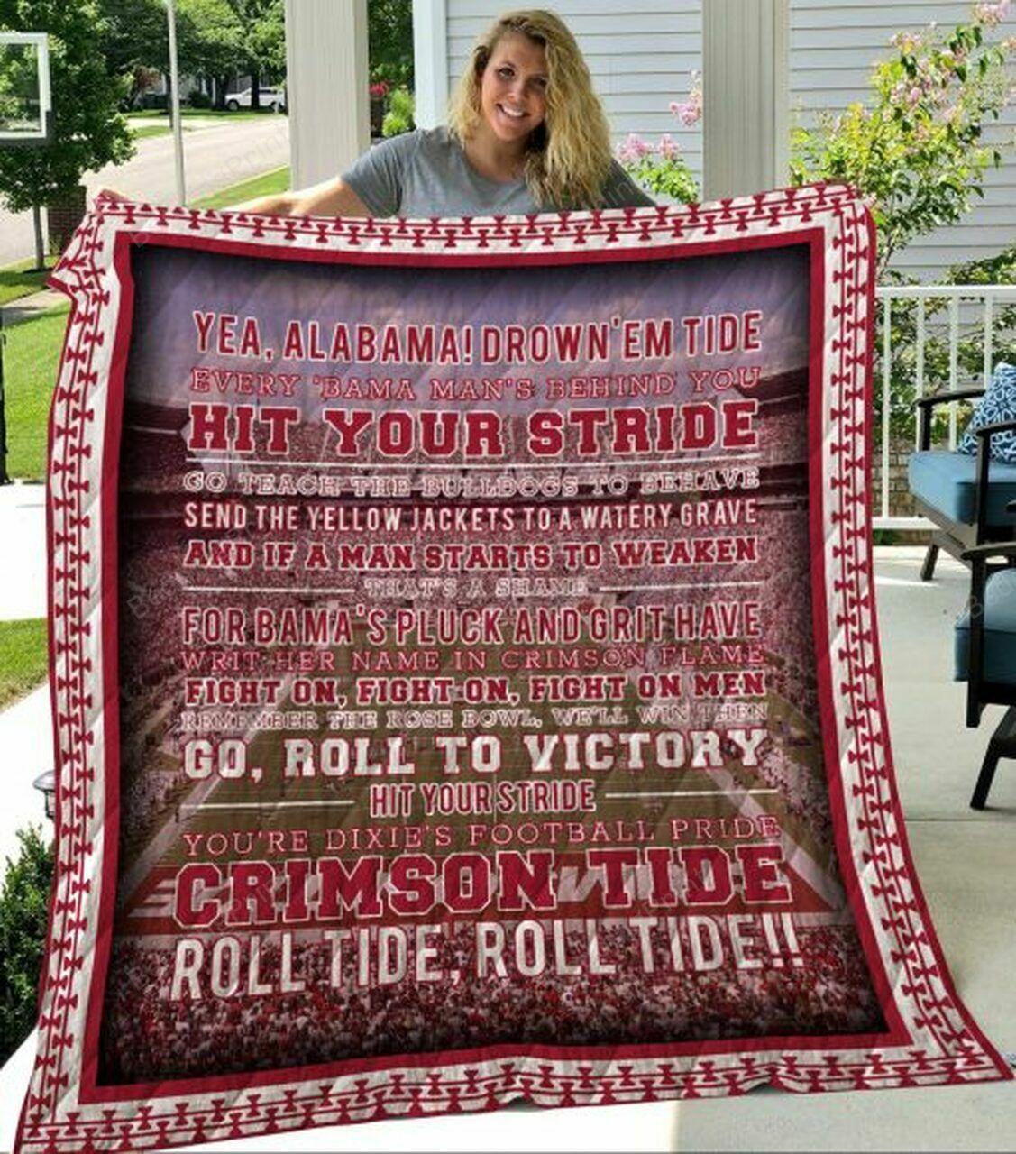 Ncaa Alabama Con Tide Quilt Blanket #721