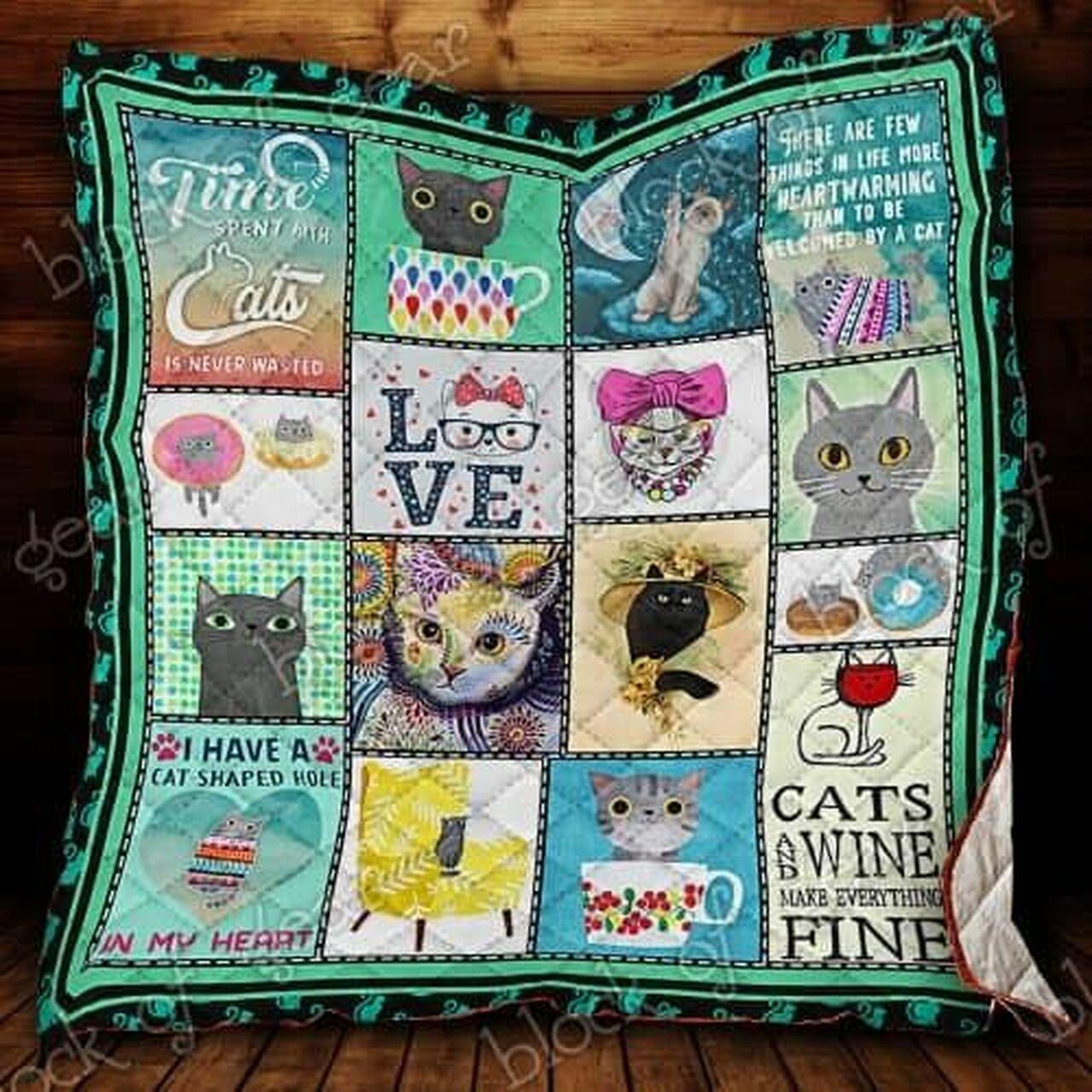 Cat Cl18100153Mdq Quilt Blanket