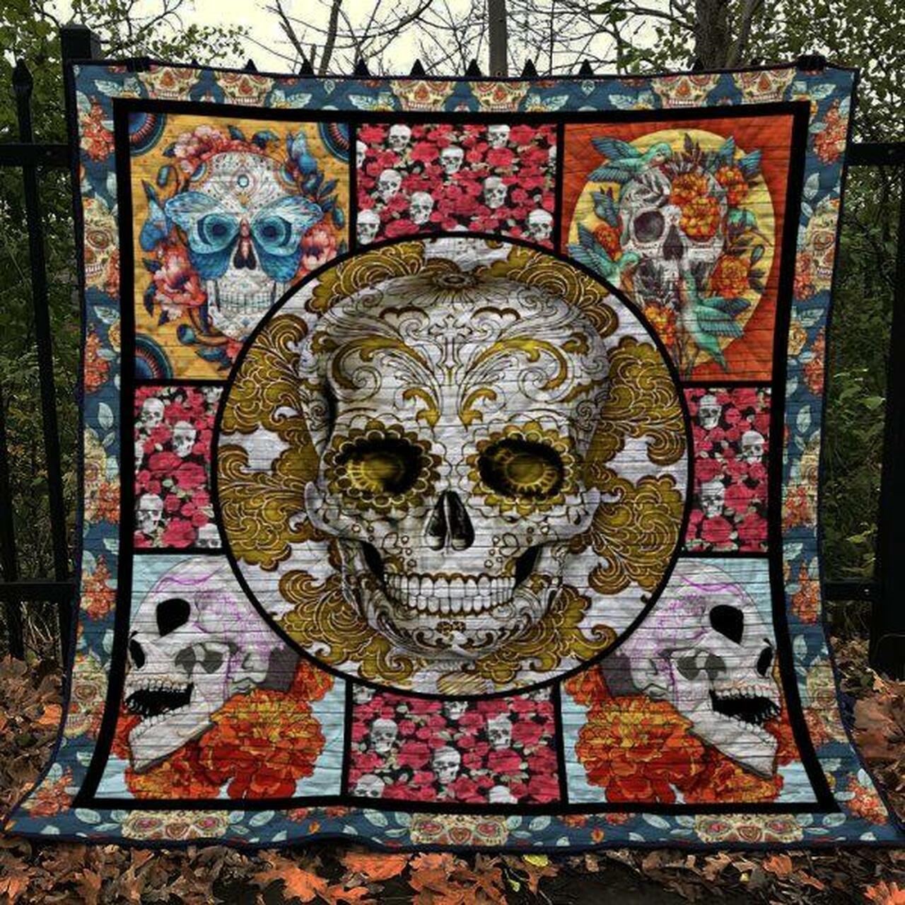 Skull Quilt Blanket Ver 72 Quilt