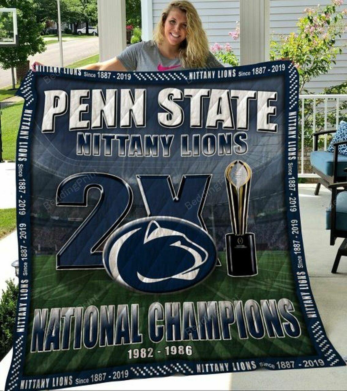 Ncaa Petate Nittany L Quilt Blanket #543