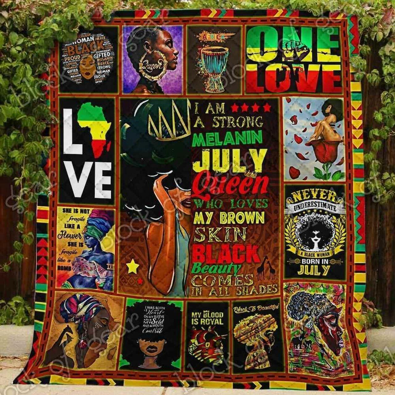 Melanin July Queen Blanket Kc1307 Quilt